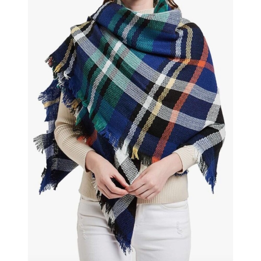 New plaid Square winter shawl large scarf